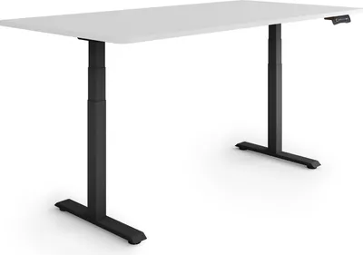 Produktbild von ESMART Germany EZX-132BG 160x80cm Hellgrau Ergonomischer Steh-Sitz-Schreibtisch Stufenlos elektrisch höhenverstellbar 60,5-125,5 cm 3 x Memory Aktivitätserinnerung USB Ladeport Schnelle Montage