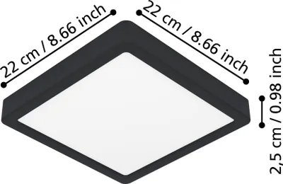 Zdjęcie produktu dla EGLO FUEVA 6, LED, 1700 lm, IP20, Czarny