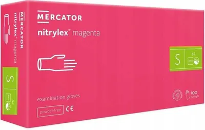 Obrázok produktu pre Nitrilové rukavice 100 kusov 7-S Nitrylex Magenta
