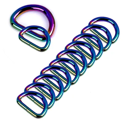 10 stabiler Halbringe D-Ringe Multicolor