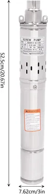 Image de Pompe de puits profond, 0,75 CV, design étanche, 3 pouces, EU