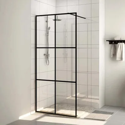 Zdjęcie produktu dla vidaXL Parawan prysznicowy do kabiny prysznicowej z przezroczystym szkłem ESG 90x195 cm