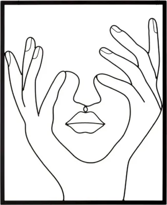Immagine prodotto di Mauro Ferretti pannello da parete Simply Face 50,5x1,3x61 cm nero