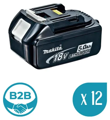 Produktbild von Pack mit 12 Batterien MAKITA BL1850 (18V - 5,0 Ah)