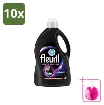 Produktbild von 10 x Fleuril Renew Schwarz Flüssigwaschmittel für dunkle Wäsche - Sparpackung - 10 Stücke