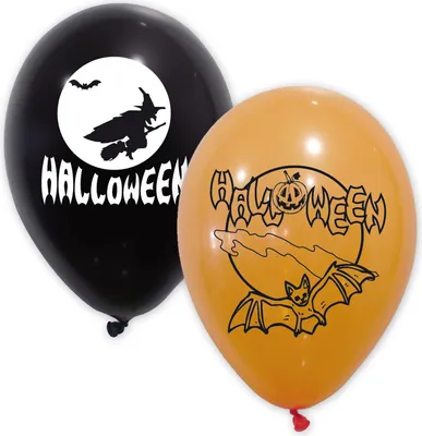 Obrázek produktu pro Halloween latexové balónky 10 kusů černo-bílo-oranžové 30 cm - jedna velikost pro všechny
