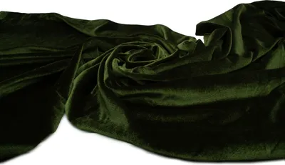 Produktbild von Pannesamt Stoff, Samt, Velours, Velourstoff Waldgrün 50 x 150 cm