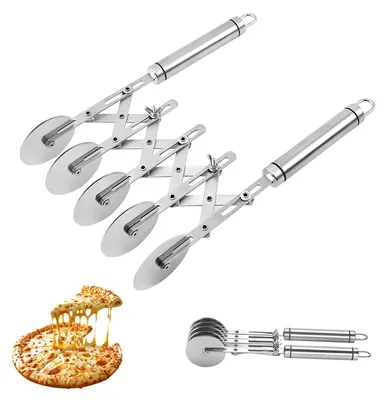 Pizzaschneider mit 5 Rädern aus Edelstahl, Teigschneider