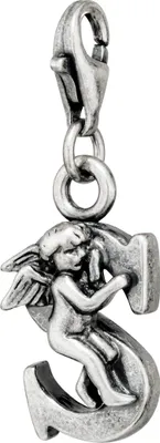 Produktbild von NKlaus Charm - Anhänger Buchstabe S 925 Silber antik versilbert Alphabet für Armband 15213