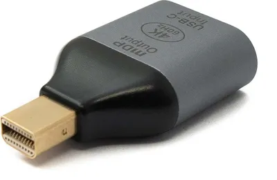 Produktbild von SYSTEM-S USB Adapter 3.1 Typ C Buchse zu Mini DisplayPort Stecker unidirektional DP 4K Kabel in Grau