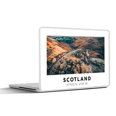 Produktbild von MuchoWow® Laptop Aufkleber Sticker Cover Schottland - Aussicht - Fluss 36.5x27.5 cm - Laptop-Sticker