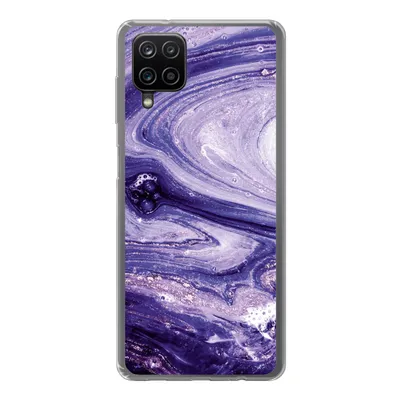 Produktbild von MuchoWow® Handyhülle Schutzhülle Hülle für Samsung Galaxy A12 Marmor - Naturstein - Glitzer Silikon Softcase Handy Hülle - Bild