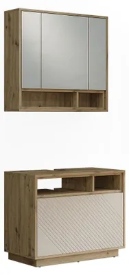 Obrázok produktu pre Sada kúpeľňového nábytku Vicco Beatrice Kašmír/Remeselný dub 2-dielna, Model 61317