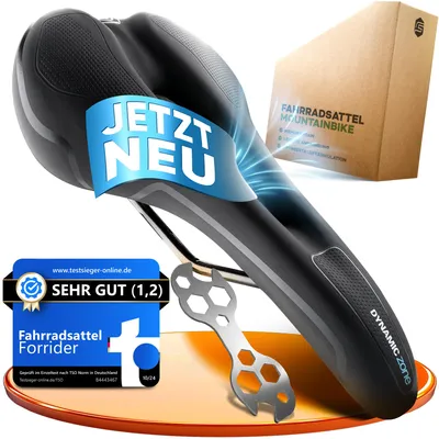 Produktbild von Forrider Fahrradsattel Ergonomisch, Memory Foam für maximalen Fahrkomfort  Modell 2025 Fahrrad Sattel für Damen & Herren Mountainbike
