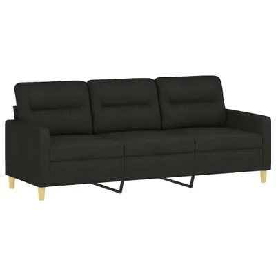 Produktbild von 3-Sitzer-Sofa Schwarz 180 cm Stoff