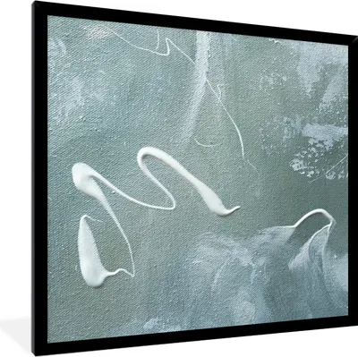 Produktbild von MuchoWow® Gerahmtes Poster Acrylfarbe - Gestaltung - Abstrakt 40x40 cm - Poster mit Schwarzem Bilderrahmen Wandposter Rahmen Foto Bilder - Mit Rahmen - Wanddekoration Schlafzimmer