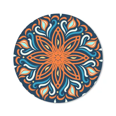 Produktbild von MuchoWow® Mauspad Mousepad Blume - Blätter - Orange 30x30 cm - Mousepads - Maus Mat - Pad - Mausunterlage - Tischunterlage - Schreibtischmatten
