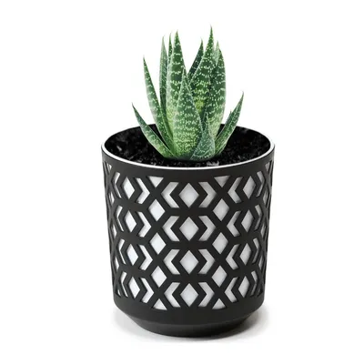 Obrázek produktu pro AZTEK 300 květináč - k/černá + bílá LA793-25 LAMELA