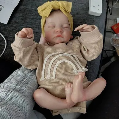 Produktbild von 19-Zoll-Reborn-Babypuppe, Bereits Bemalt Und Fertig Schlafendes Neugeborenes