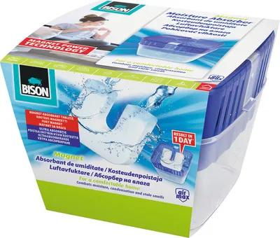 Image de Bison - AIRMAX - Absorbeur d'humidité pour la maison - jusqu'à 45m2 - Aimant d'humidité inclus