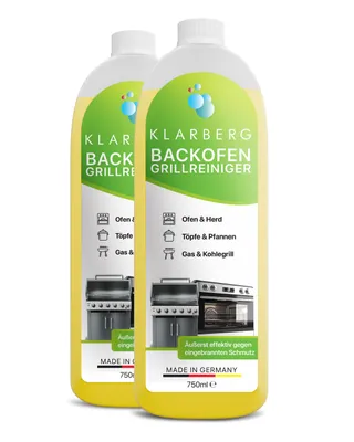 Produktbild von KLARBERG® Backofenreiniger (2x 750ml) I Grillreiniger I Backofenreiniger extra stark I Grill Reiniger extra stark I Ofenreiniger Backofenreiniger