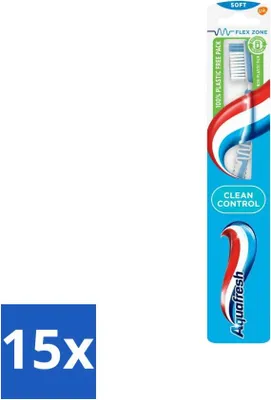 Immagine prodotto di Spazzolino Aquafresh Clean Control Soft - confezione valore - 15 pezzi