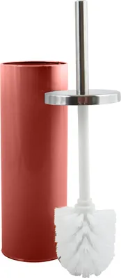 Produktbild von MSV Toilettenburstenhalter/Toilettenburste - Metall - Terrakotta - 38 cm