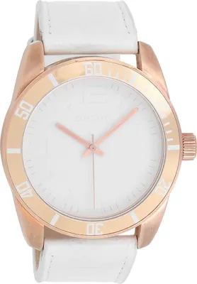 Produktbild von Oozoo Armbanduhr weiß Leder Vintage Series Damen Analog-Quarzuhr UOC5740A