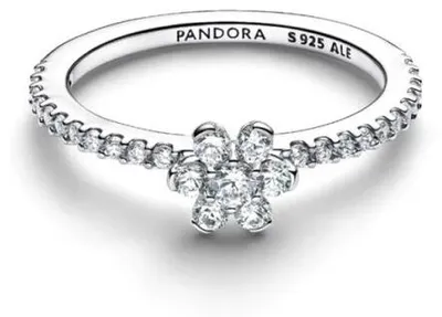 Image de Bague Pandora pour femme « Fleur étincelante », argent sterling, 194499C01, taille 56