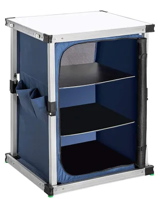 Produktbild von Campingschrank Campingkleiderschrank Faltbar - 51 x 60 x 80 cm - Blau - Mit Reißverschluss