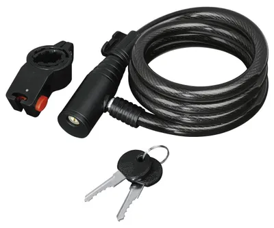 Obrázok produktu pre Hama 00178110, káblový zámok, Čierna, Plast, Oceľ, Kľúč, 1200 mm