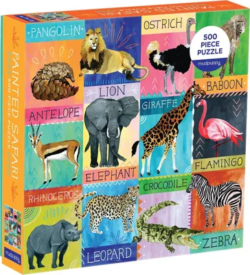 Produktbild von Painted Safari 500 Piece Family Puzzle
