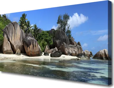 Produktbild von Tulup Leinwand-Bilder 100x50 Wandbild Canvas Kunstdruck Felsen Meer Landschaft