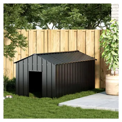 Produktbild von Hundehütte mit Dach 114x202x101 cm aus verzinktem Stahl
