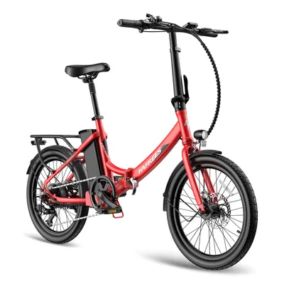 Produktbild von Klapp-Pedelec 20 Zoll 250W 36V 20Ah Akku 150km Reichweite Shimano 7-Gang IPX5, Rot