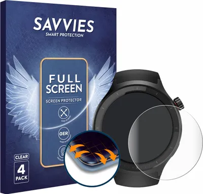 Produktbild von 4x Savvies Fullscreen Schutzfolie für Motorola Moto Watch 2026 Displayschutz Folie Fullcover Klar Transparent
