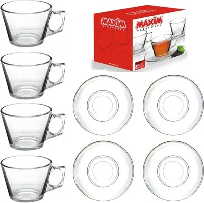 Produktbild von 8tlg. Glas Tassenset Victory Kaffeetassen Teetassen