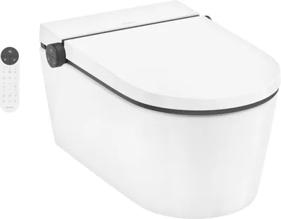 Immagine prodotto di hansgrohe LavaPura Element S WC suspendu douche Set complet AquaHelix Flush, SmartClean, HygieneEffect, blanc, 63021450, 63021450
