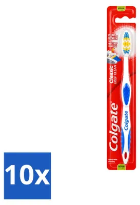 Produktbild von 10 x Colgate Classic Deep Clean Medium Tandenborstel - Vorteilspackung - 10 Stücke