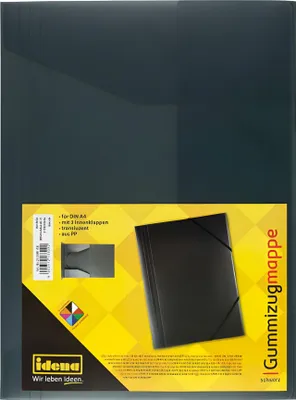 Obrázok produktu pre IDENA elastický zakladač / DIN A4 / priesvitná čierna