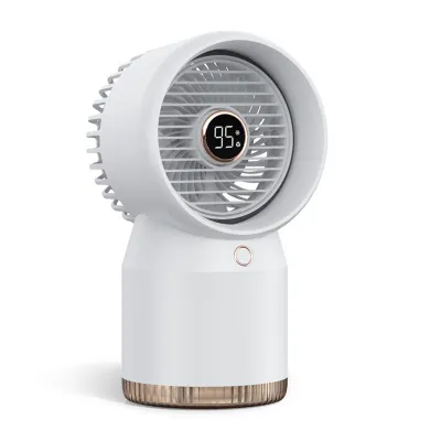 Zdjęcie produktu dla Mały klimatyzator, wentylator chłodzący do domowego biura, przenośny nawilżacz, wyparna chłodnica powietrza, wentylator chłodzący USB z lampką nocną, 4 prędkości, wtyczka Type-C plug-and-play