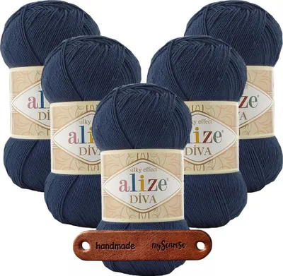 Produktbild von 5 x ALIZE Diva 361 Navy mit Label