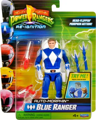 Obrázek produktu pro Power Rangers Auto-Morphin Blue Ranger Figure, 4 rok/roky, Modrá, Plast