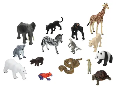 Produktbild von Mojo Tierfiguren Wildlife Schulset 15-teiliges Lernspielzeug