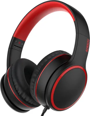 Produktbild von Over-Ear Kopfhörer mit Mikrofon,Leichtgewichtige klappbare Stereo-Bass mit 1,5 m Kabel (entangle),Kabelkopfhörer für Smartphone,Tablet,Computer,MP3/4