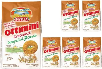 Produktbild von Divella Biscotti Ottimini Croccanti ai 7 Cereali 6 Confezioni da 300 grammi