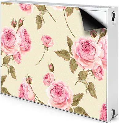 Produktbild von Magnet Verkleidung Abdeckung Heizkörperabdeckung Heizkörperabdeckung 110x60 cm  - Rosen, Englisch