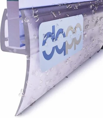 Productafbeelding van Doucheafdichting - Waterafvoerprofiel douchewand - Douchecabine waterdicht maken - Voor 6-8 mm glasdikte - 190 cm - Transparant