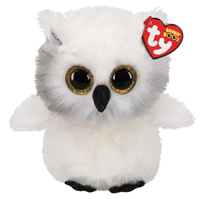 Immagine prodotto di TY gufo di peluche Austin bianco 24 cm