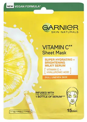 Image de Garnier Vitamin C Radiance Boosting Sheet Face Mask 28g
